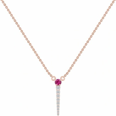 Eppi Atypický náhrdelník s rubínom a diamantmi N42796