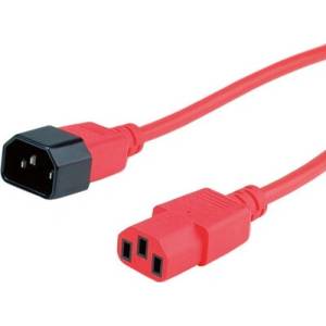 Roline Power cable C14 to C13 ext. , 1.8m, red (19.08.1520)
