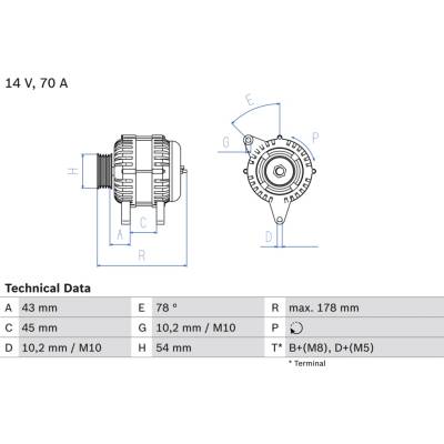 Alternátor BOSCH 0 986 042 071