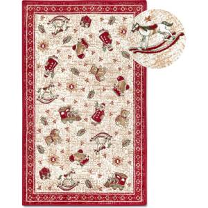 Villeroy & Boch Червен килим с коледен мотив със смес от памук 50x80 cm Toy's Delight Red Christmas - Villeroy&Boch (106217-50x80)
