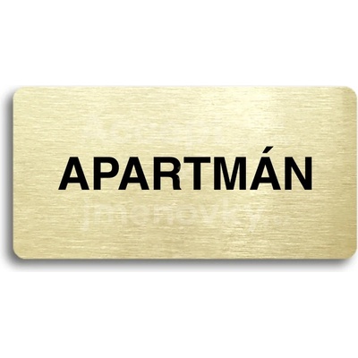 ACCEPT Piktogram APARTMÁN - zlatá tabulka - černý tisk bez rámečku