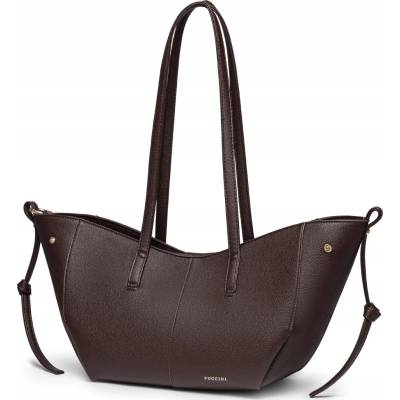 Puccini Dámská shopper kabelka TIMELESS BK1251004D 2D Tmavě hnědá
