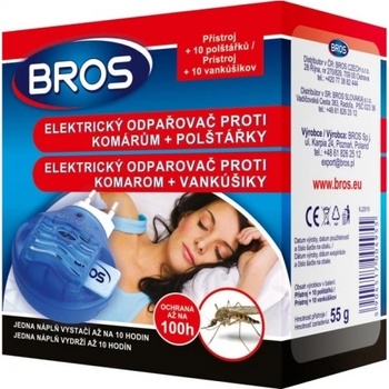 Bros Elektrický odpařovač proti komárům + polštářky 10 kusů 06940