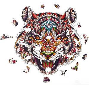 HARAHU Дървено пъзел - Color Tiger / M KP21877