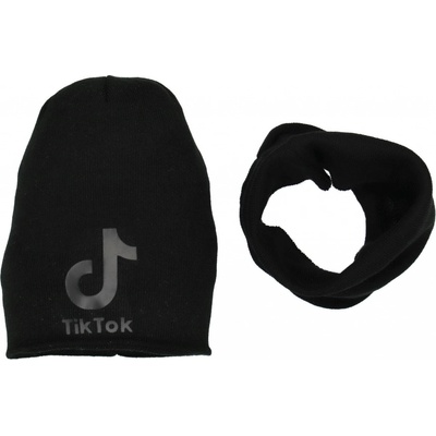 zimní sada čepice a nákrčník černá