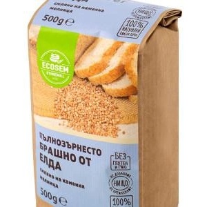 ECOSEM Натурално пълнозърнесто брашно от елда 0.5кг