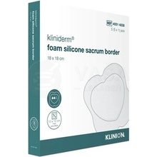 Kliniderm Foam Silicone Sacrum Border Krytie na rany penové silikónové sterilné 18 x 18 cm 5 ks