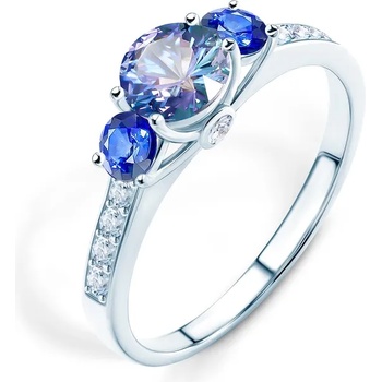 Image 1 of SAVICKI Годежен пръстен Dream: бяло злато, танзанит