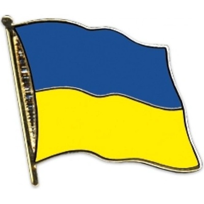 Odznak (pins) 20mm vlajka Ukrajina - farebný
