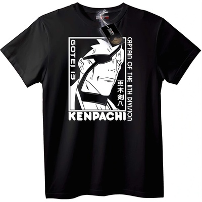 NOONEBRAND Тениска Кенпачи Готей 13 Капитан - 2XL, White