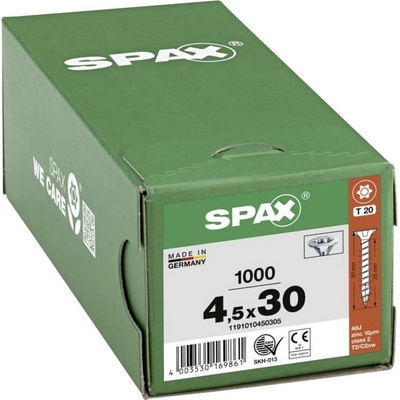 SPAX R 88091 Senkkopf/T-STAR 1191010450305 skrutka do dreva 4.5 mm 30 mm T-STAR plus ocel WIROX 1000 ks