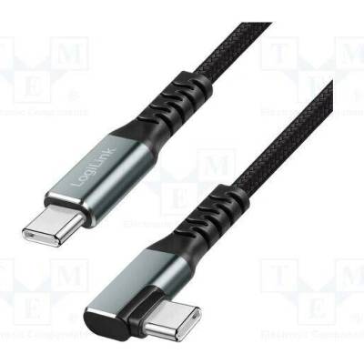 Logilink CU0271 USB 3.2 Gen 2 USB C vidlice USB C úhlová zástrčka 1m