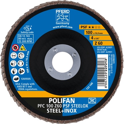 Pferd lamelový brúsny kotúč 100 mm Z60 67766100