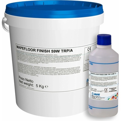 MAPEI Mapefloor Finish 59 W TRP dvojzložkový polyuretánový transparentný náter 5.5 kg (zložka A 5 kg + zložka B 0.5 kg)