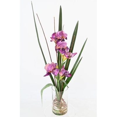 Kompozice umělý IRIS purpurový, 80cm