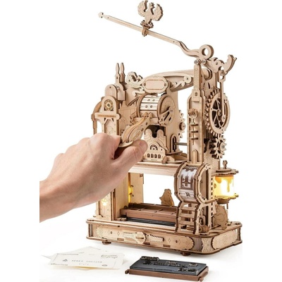 ROKR Dřevěné mechanické 3D puzzle Klasická tiskárna 303 ks