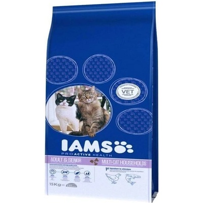 IAMS ProActive Health Adult & Mature & Senior Multi-Cat Households with Salmon & Chicken 15 kg