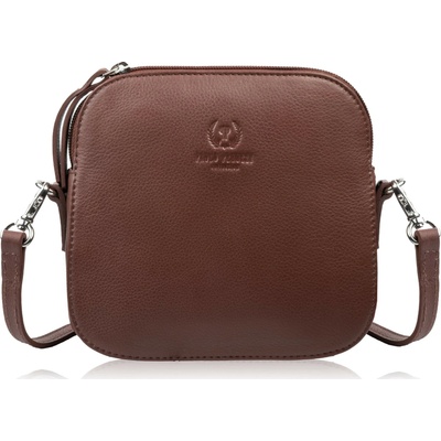 Paolo Peruzzi Malá dámska kožená crossbody kabelka hnedá AY-24-BR