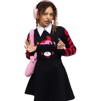 KILLSTAR дамска рокля KILLSTAR x GLOOMY the Naughty Grizzly - Naughty Grizzly Pinafore - Черна - KSRA010687