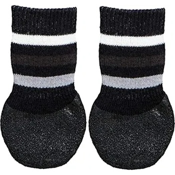 TRIXIE Dog Socks XS-S - Меки кучешки чорапи с гумено неплъзгащо покритие, 2 броя