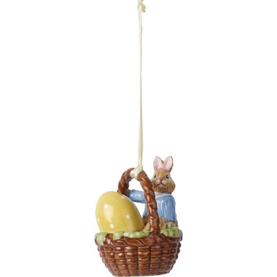 Villeroy & Boch Bunny Tales veľkonočná závesná dekorácia, zajačik Max v košíčku