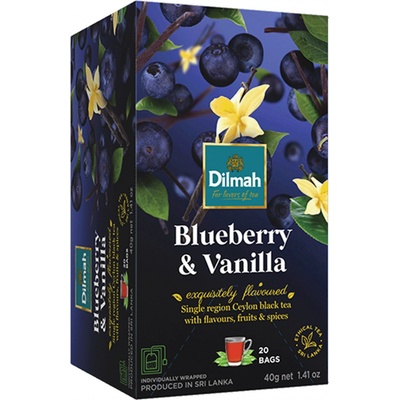 Dilmah Čaj černý borůvka vanilka 40 g