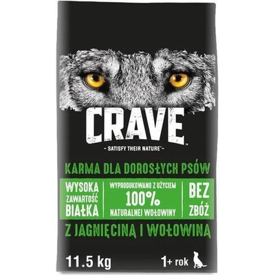 CRAVE bezzrnné s jahňacím a hovädzím mäsom 11,5 kg
