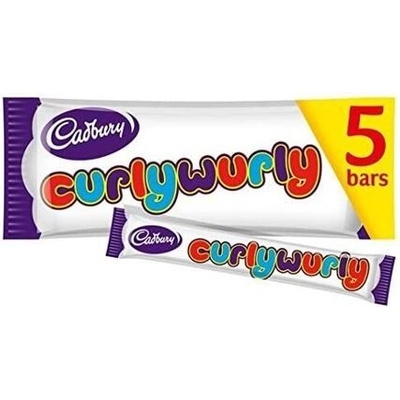 Cadbury Curly Wurly karamelové tyčinky s polevou z mléčné čokolády 5 x 21,5 g