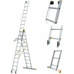 DRABEST Алуминиева стълба drabest 3 × 11 max pro, работна височина 8, 34 м