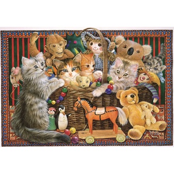Grafika - Puzzle Cats in the Toy box - 1 000 piese