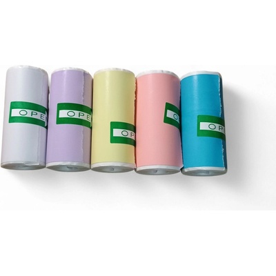 TP5725STCOLOR Samolepící barevný termo papír pro minitiskárny, šířka 57mm, průměr 25mm, 4 barvy, 4 roličky
