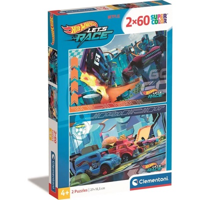 Clementoni - Puzzle 2x60 Hot Wheels - 40 - 99 piese