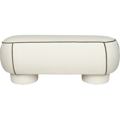 White Label Living Taburet Marina L 121 cm bílý
