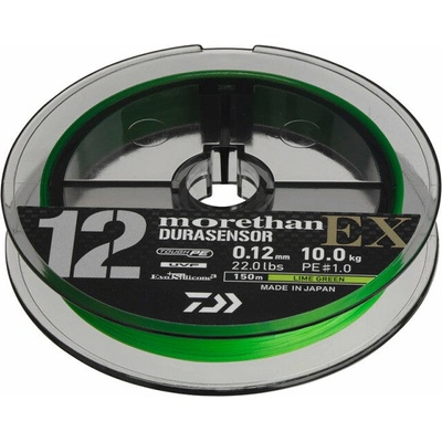 Daiwa šnúra Morethan Durasensor 12 Braid Ex+Si3 150m 0.06 mm 5,8 kg PE 0.6