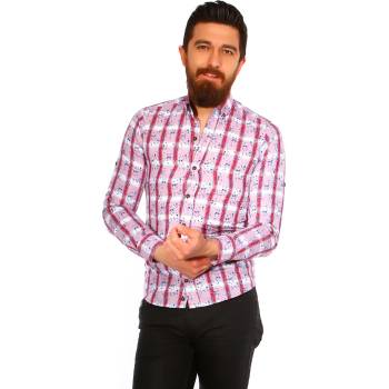Madmext Мъжка Риза Розова 14182-5 (246971_Бяло)