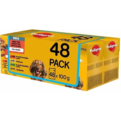 Pedigree Senior zmiešaný výber v želé 48 x 100 g