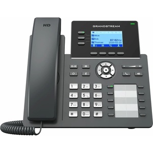 Grandstream ip телефон 3 линии, клас за преносители, hd lcd дисплей, poe, grp2604p (grp 2604p hd)