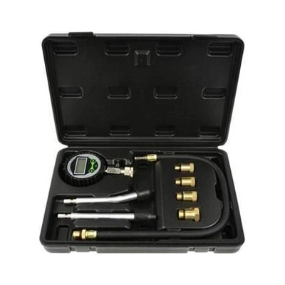 Kompresiometr pro zážehové motory, LCD displej, sada 8ks, tester komprese GEKO G02509 – Hledejceny.cz