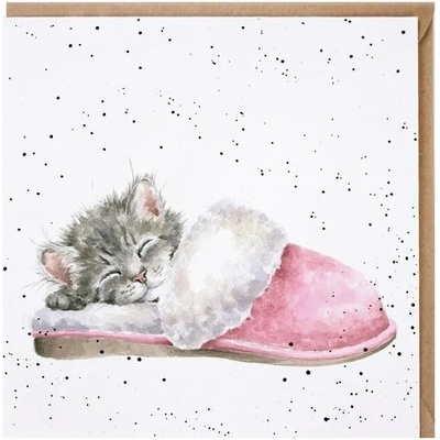 Přání Wrendale Designs "The Snuggle is Real", 15x15 cm - Kočka