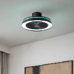 EGLO 35196 - LED RGBW таванен вентилатор TRINIDAD 3xLED/8, 5W/230V+LED/6W черен+ДУ (EG35196)