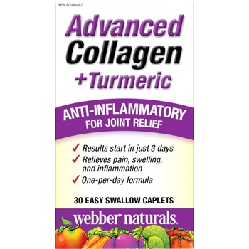 Webber Naturals Advanced Collagen + Turmeric, 30 мини каплети, Webber Naturals