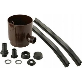 Marley Zberač dažďovej vody prepojený so sudom hadicou 3/4" DN 7 RAL 8017 hnedý