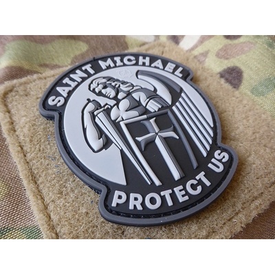 3D nášivka Saint Michael protect us - černá, Jackets to go