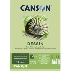 Canson Подложка за рисуване Canson A3 160g, 15 листа C602308001 (C602308001)