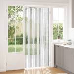 vidaXL Мрежа против насекоми Шенил Сив и бял 90 x 220 cm 100% ПП (42034456)