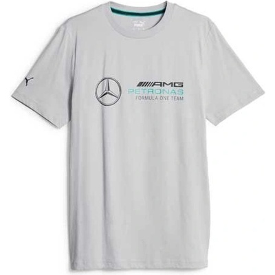 Puma pánske tričko MERCEDES-AMG PETRONAS F1 TEAM ESSENTIALS sivé mix