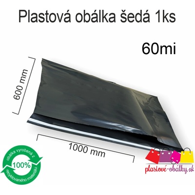 Plastové obálky šedé Balenie: po 1 ks, Rozmer: 1000x600 mm