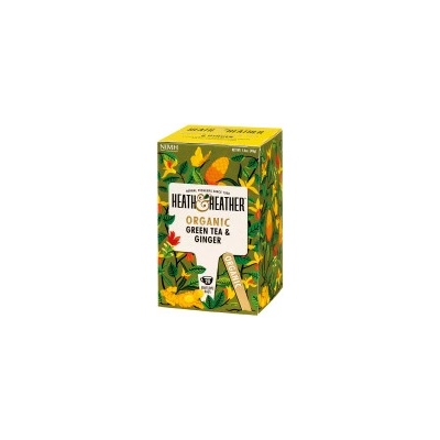 Heath&Heather BIO Čaj Organic Green Tea & Ginger zelený čaj se zázvorem 20 sáčků