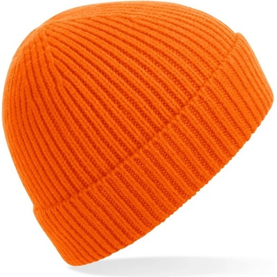 Beechfield Engineered Knit Ribbed beanie oranžová