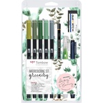 Tombow Marker ABT Dual Brush комплект Greenery (9) (WCS-GR)